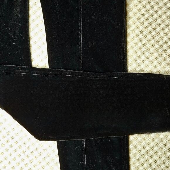 White House Black Market The Legging Black Velvet Pull On Stretchy BodyCon Pants - Picture 4 of 13